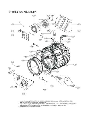 Drum & tub assy
