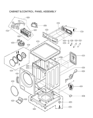 Cabinet & control panel assy
