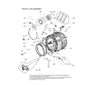 LG WM4000HBA/00 drum & tub assy diagram