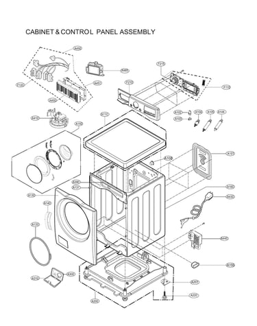 Cabinet & control panel assy