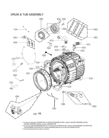 Drum & tub assy