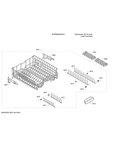 Upper dish rack