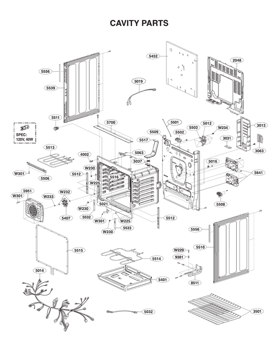 CAVITY PARTS