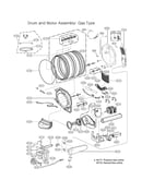 Drum & motor assy: gas type