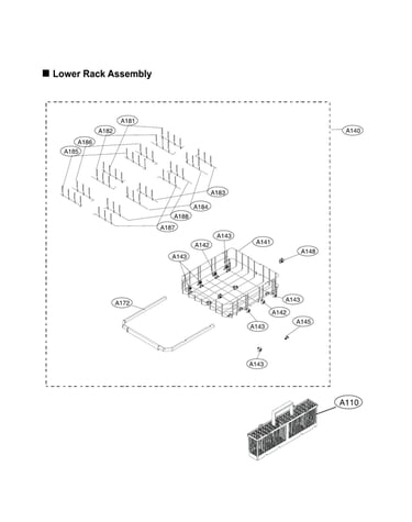 Lower rack assy