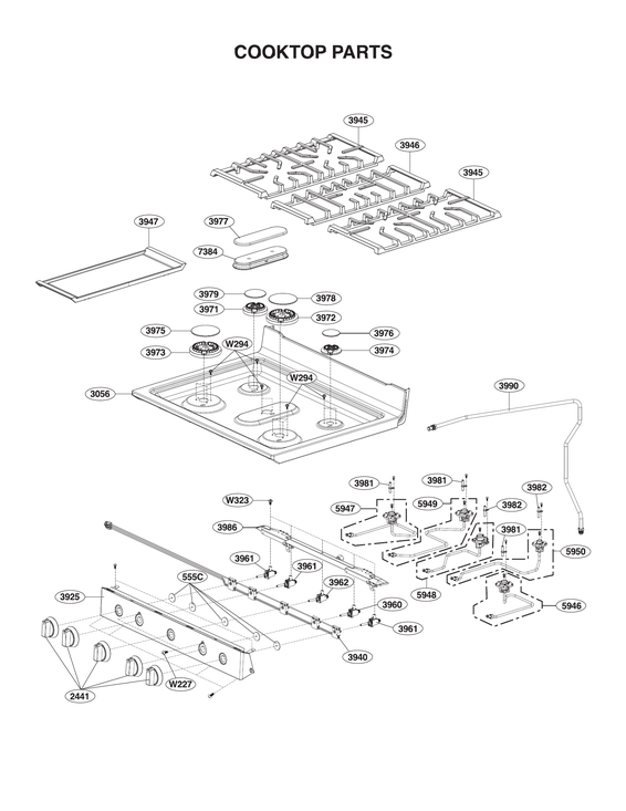 Cooktop parts