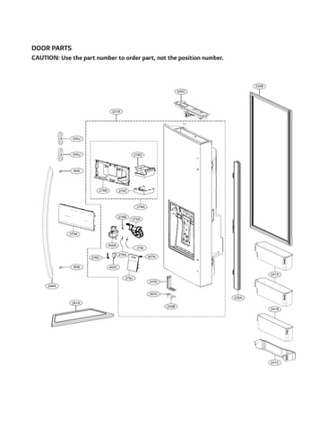 Dispenser door parts