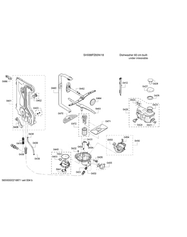 Water inlet & softener/heat pump