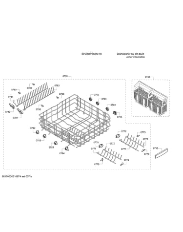 Lower rack/cutlery basket
