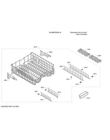 Upper rack/handle
