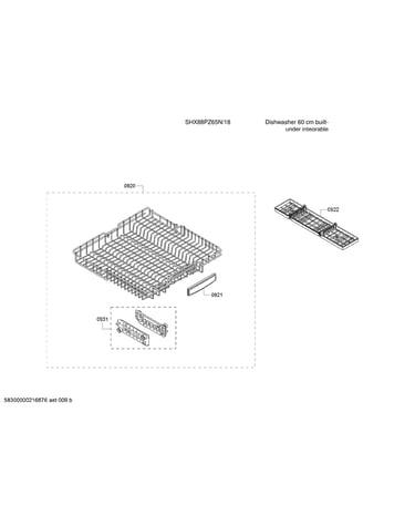 Cutlery drawer/wheel assy