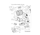 LG DLGX4001B/00 drum & motor assy: gas diagram