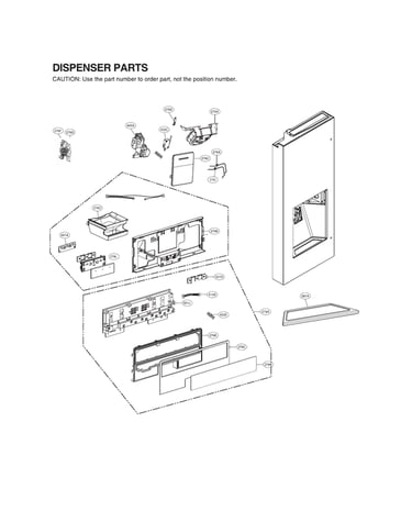 Dispenser door parts