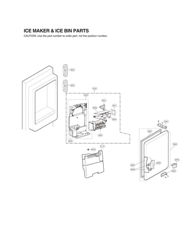 Ice maker & ice bin parts