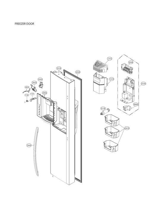 Freezer door