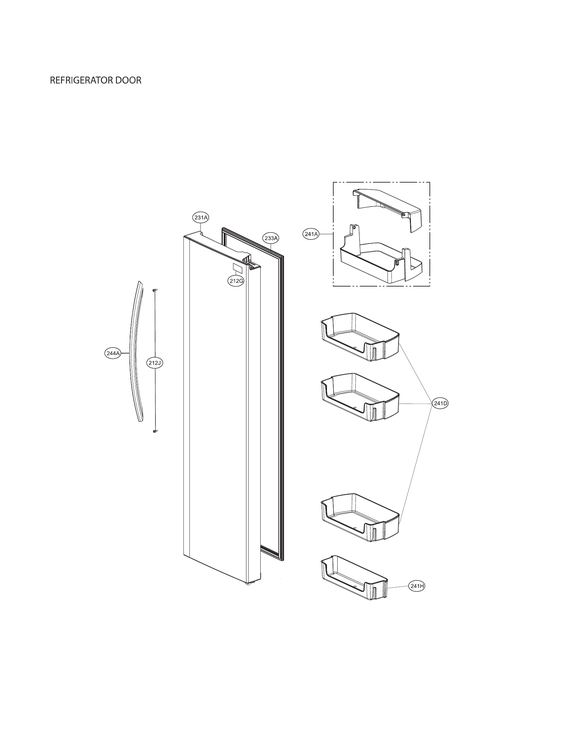 Refrigerator door