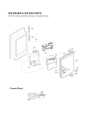 Ice maker & ice bin parts