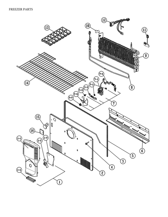 Freezer parts
