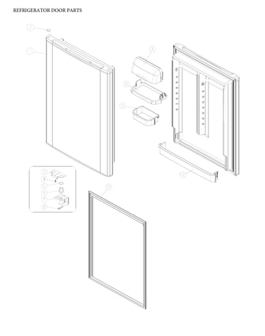 Refrigerator door parts