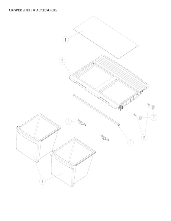 Crisper shelf & accessories