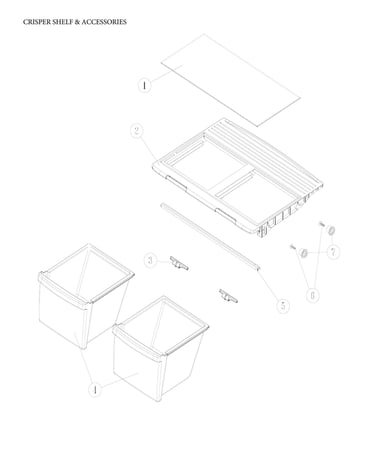 Crisper shelf & accessories