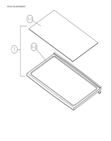 Full glass shelf
