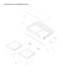 Crisper shelf & accessories parts