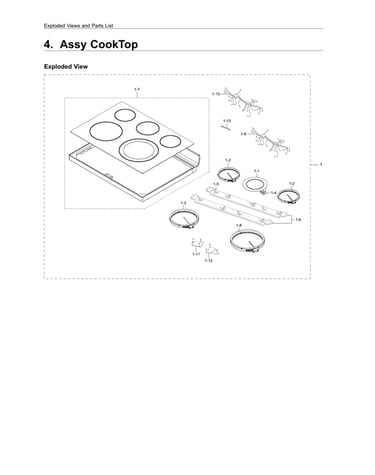 Cooktop assy