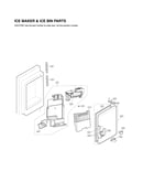 Ice maker & ice bin parts