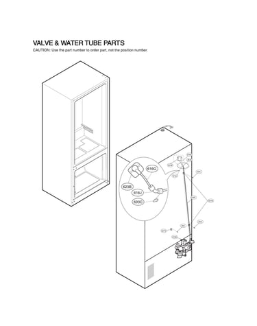 Valve & water tube parts