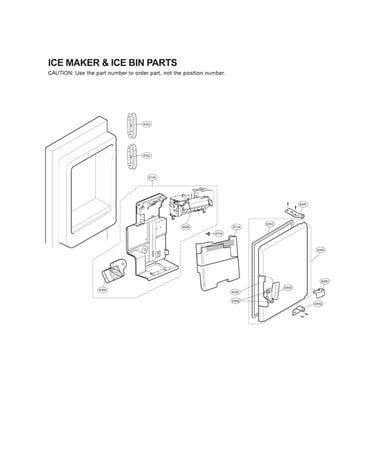 Ice maker & ice bin parts