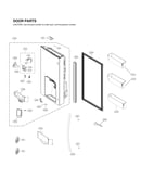 Dispenser door parts