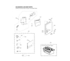 LG LRMDC2306D/01 ice maker & ice bin parts diagram