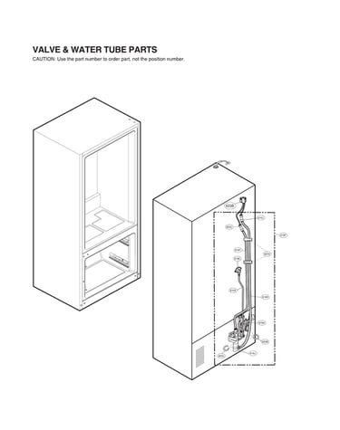 Valve & water tube parts