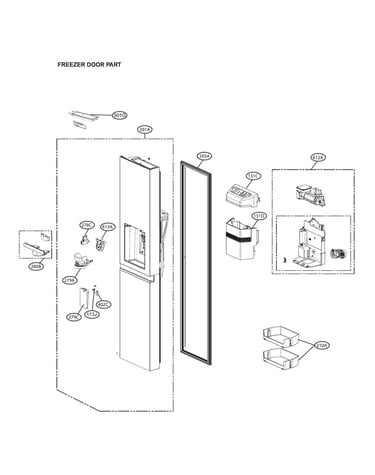 Freezer door part