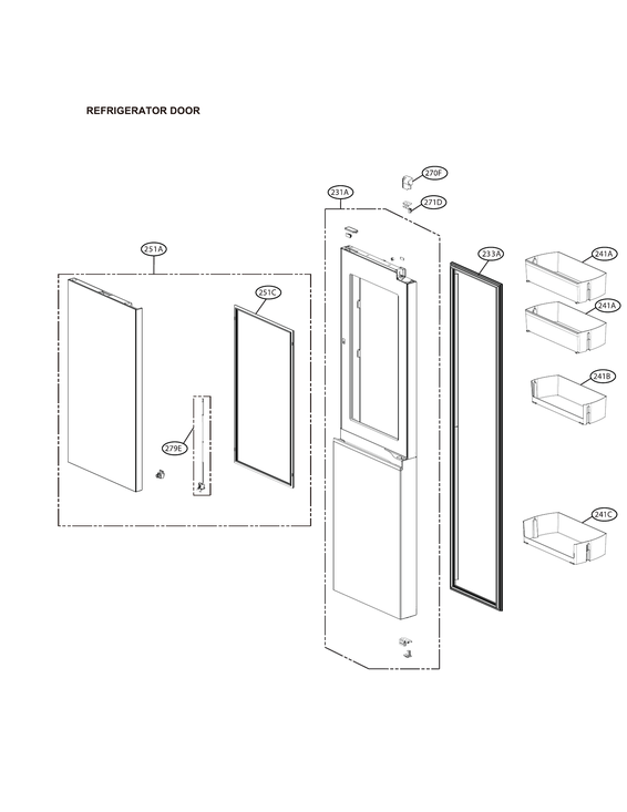 REFRIGERATOR DOOR PARTS