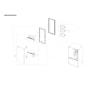Samsung RF27T5241SR/AA-53 right refrigerator door assy diagram