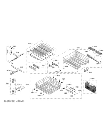 Spray arms/racks