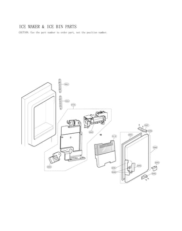 Ice maker & ice bin parts