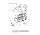 LG WM3700HWA/02 drum & tub assy diagram