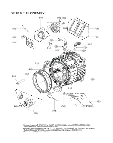 Drum & tub assy