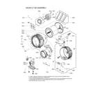 LG WM3670HVA/01 drum & tub assy diagram