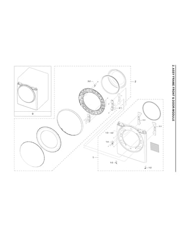 Front frame & door module assy