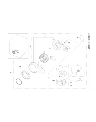 Motor duct assy