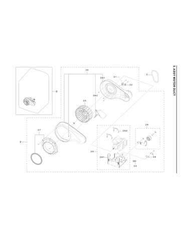 Motor duct assy