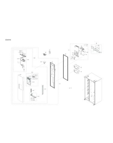 Freezer door parts
