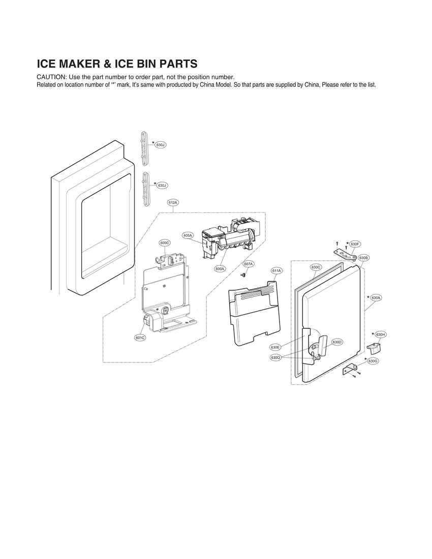 ICE MAKER & ICE BIN PARTS