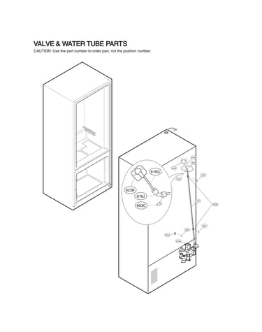 Valve & water tube parts