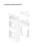Refrigerator home door parts