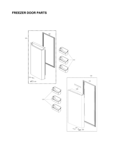 Freezer door parts